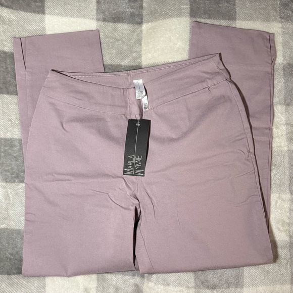 Marla Wynne Soft Lavender Capri Stretch Pants Size 14 🆕 - Picture 3 of 8
